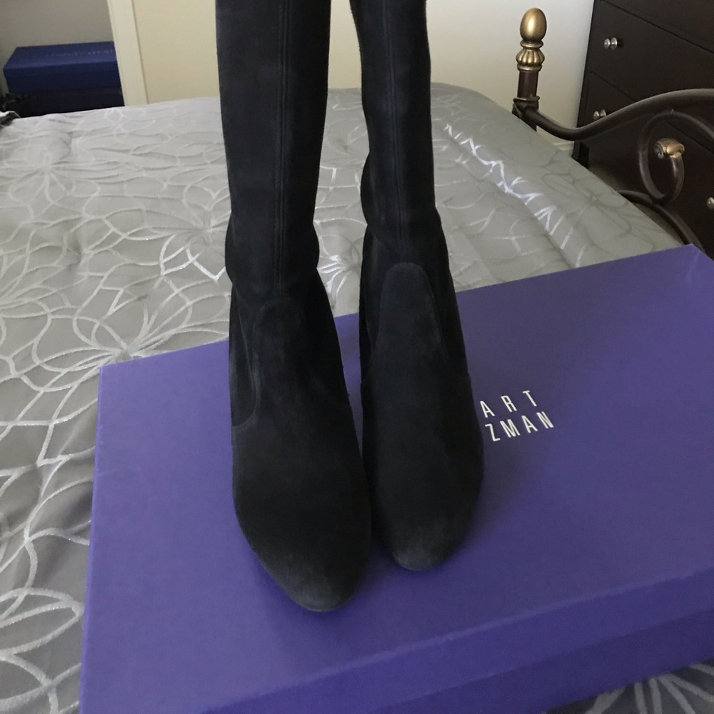 Stuart Weitzman Highland OTK boots. Black size 7 - Picture 7 of 9